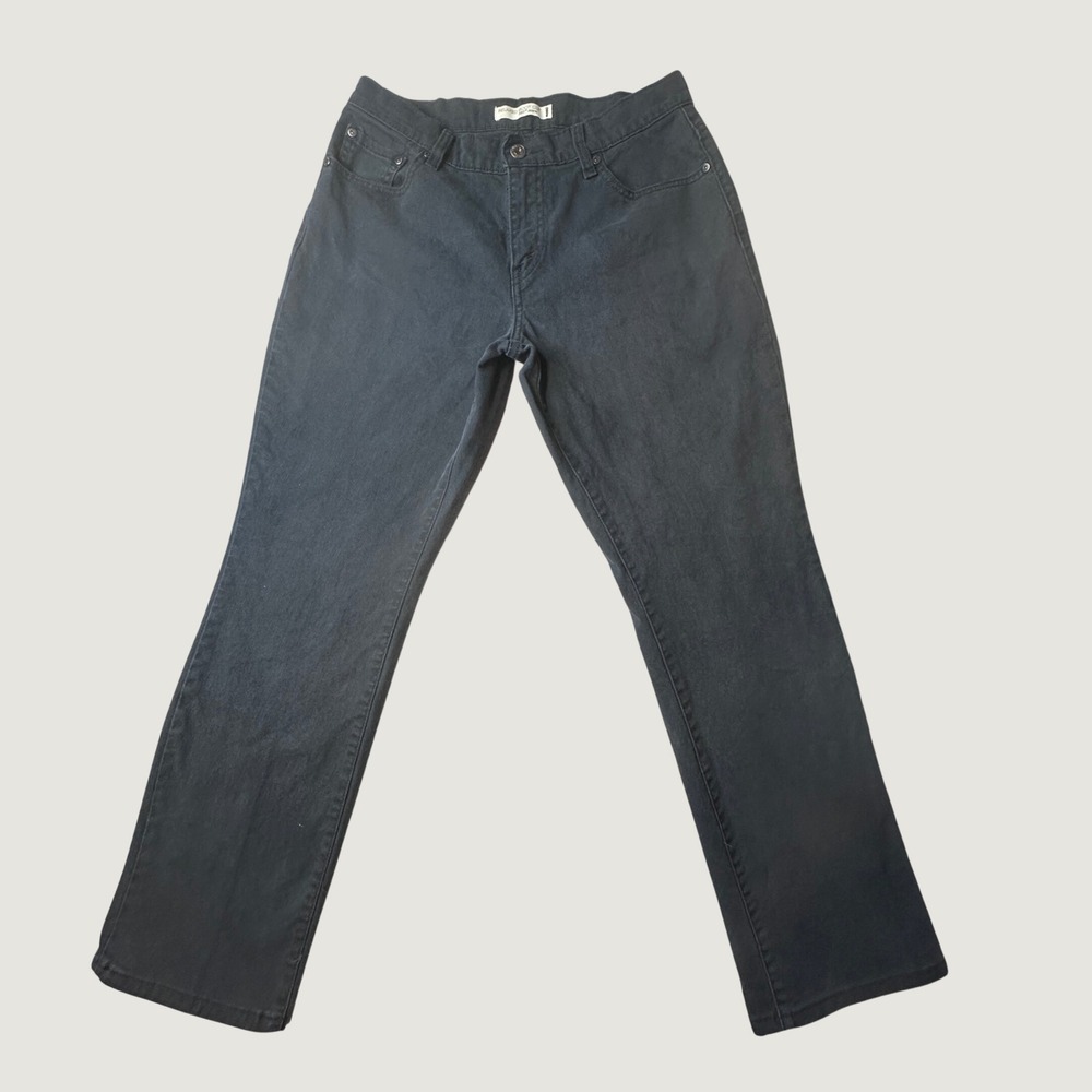 Vintage Levi's 550 Jeans Womens 10 Short Black Relaxed Boot Cut Stretch Denim